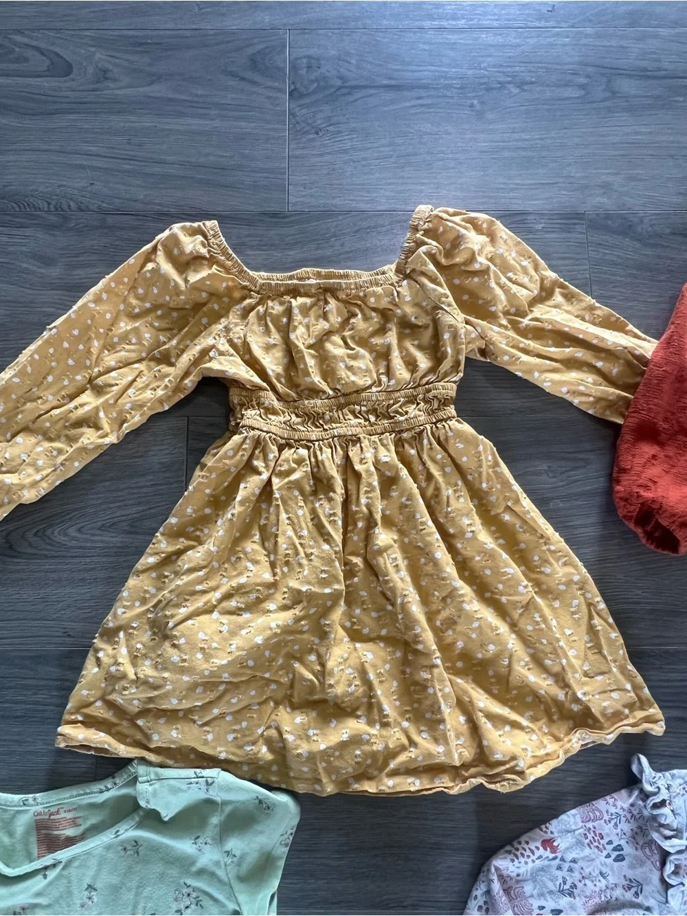 Cat & Jack Girls' Dresses in Mustard, Rust, Mint & Floral